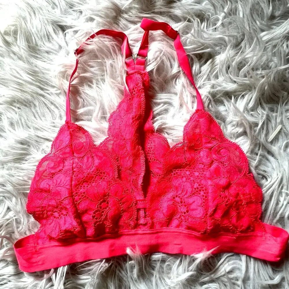 Free people we are hah sistah hot pink adjustable racerback bralette size S